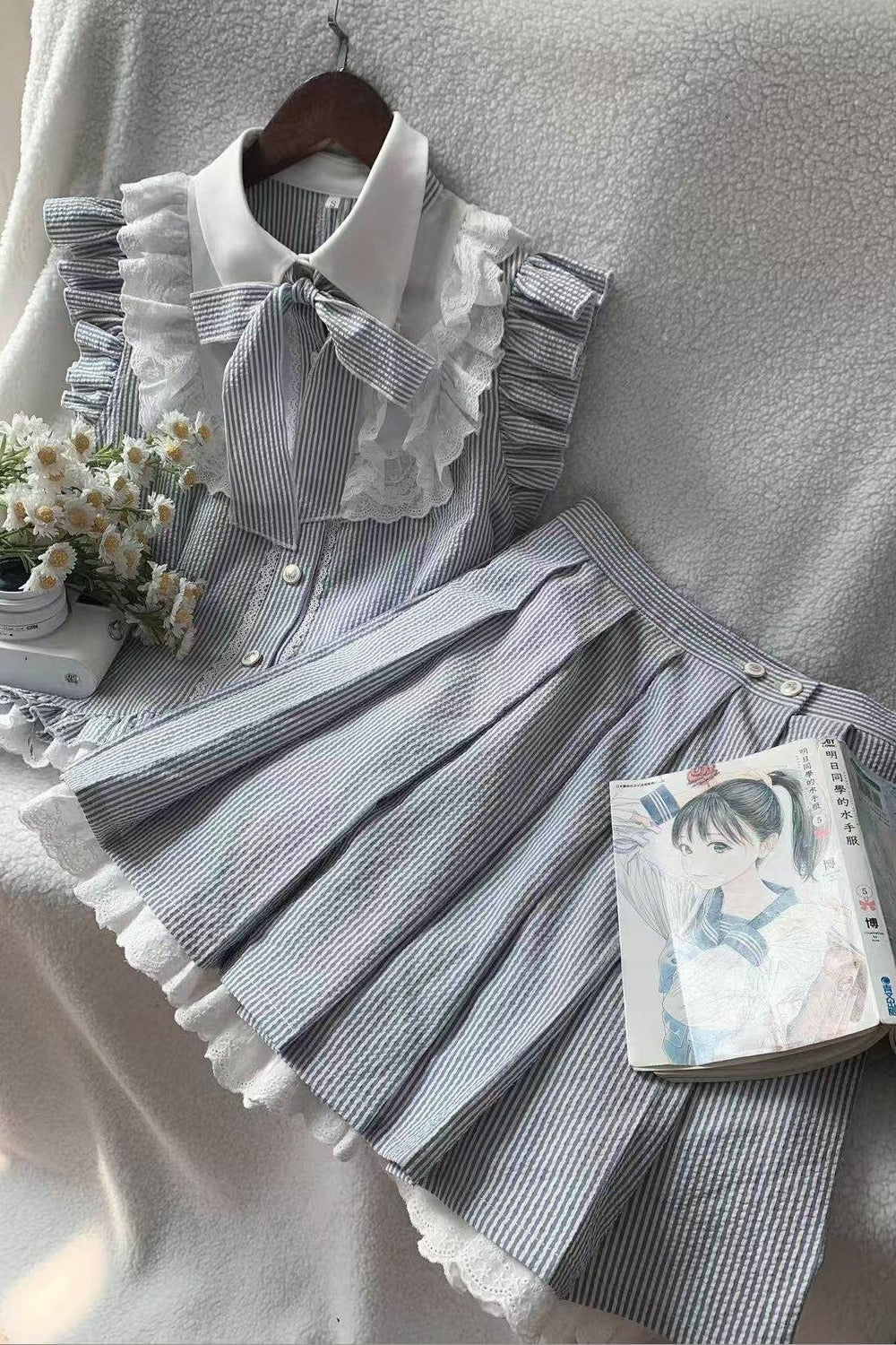 Sommerhimmel-Literaturmädchen-Set