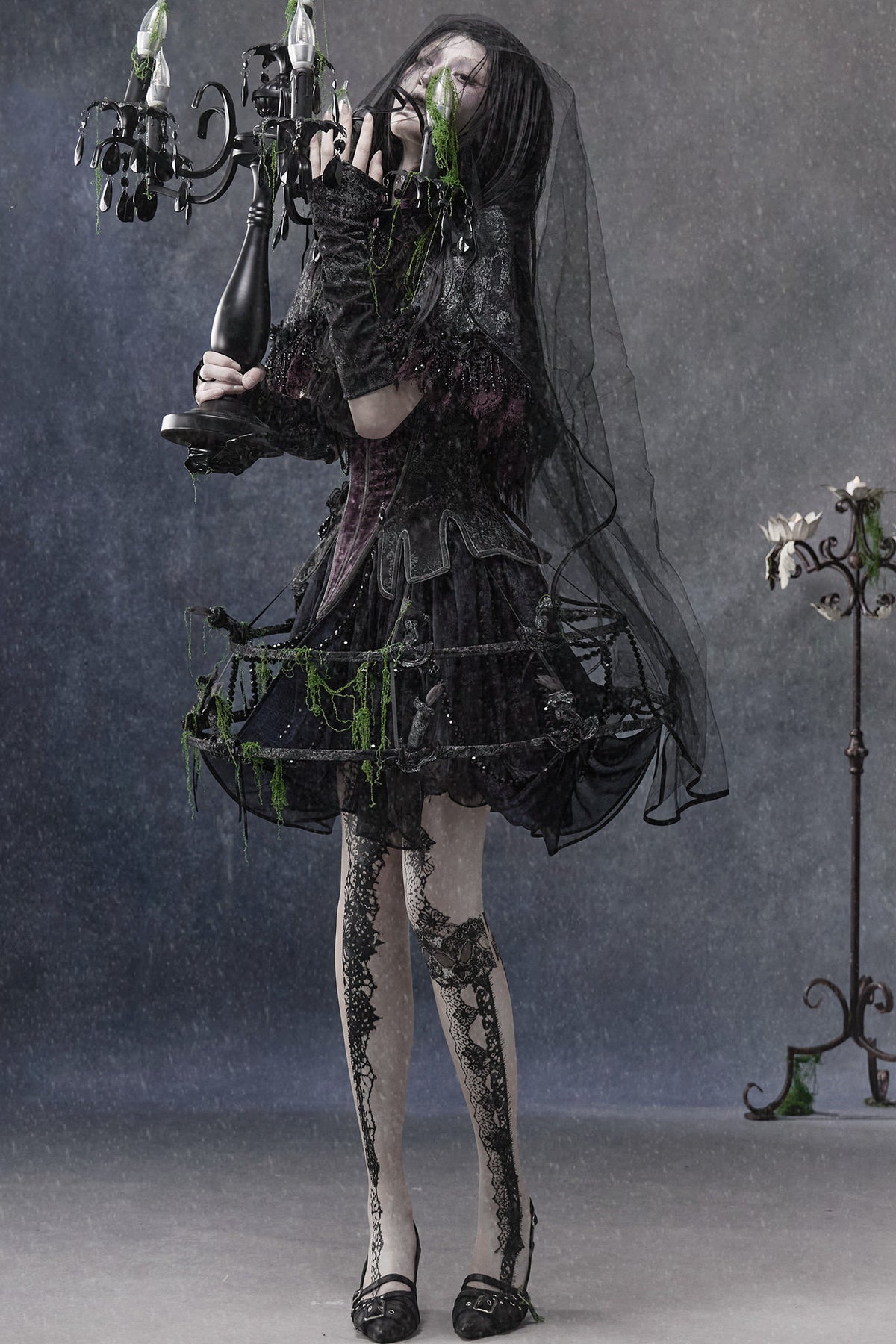 Dunkler viktorianischer Gothic-Umhang
