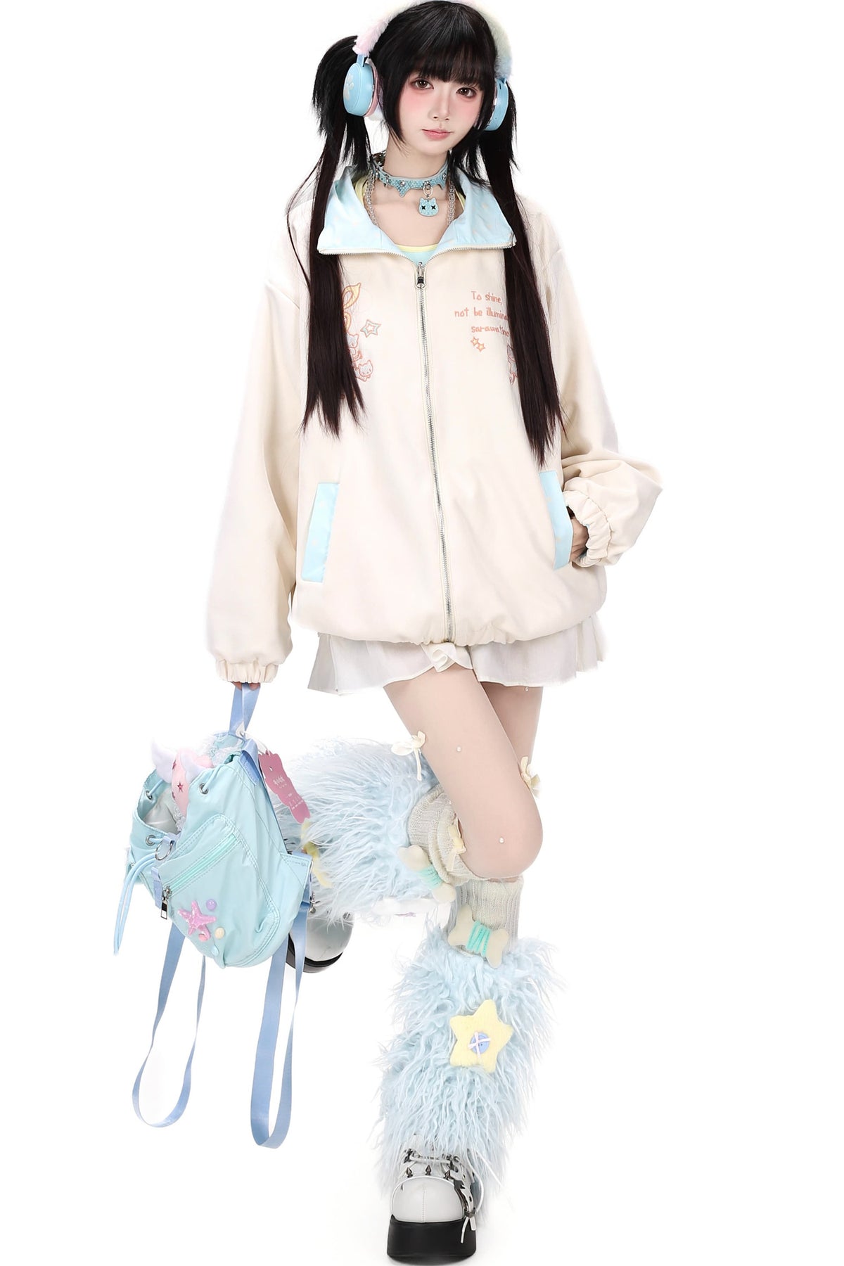 Reversible Cat Polka Dot Suede Jacket
