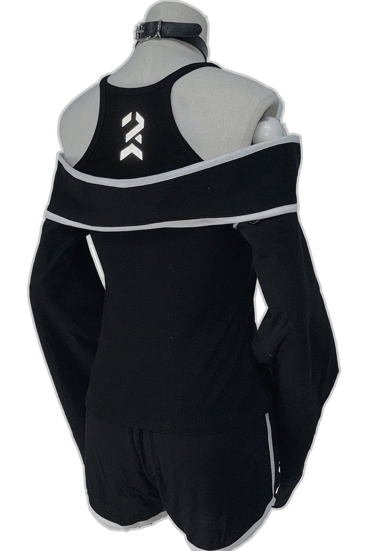 Reflective Mechanical Design Camisole Blouse Set-Up