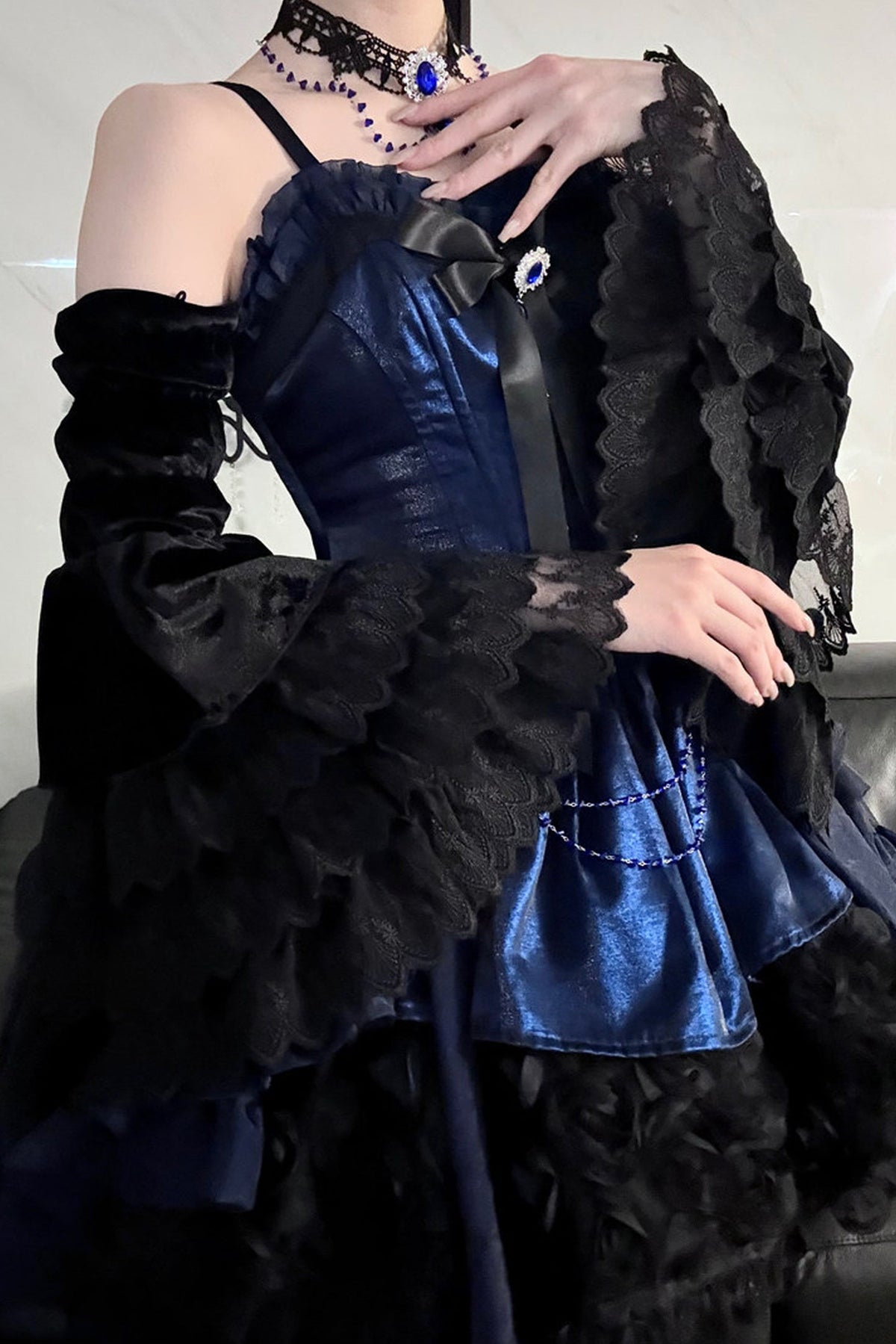 Rose Nebula Velvet Princess Sleeve Gothic Jacket