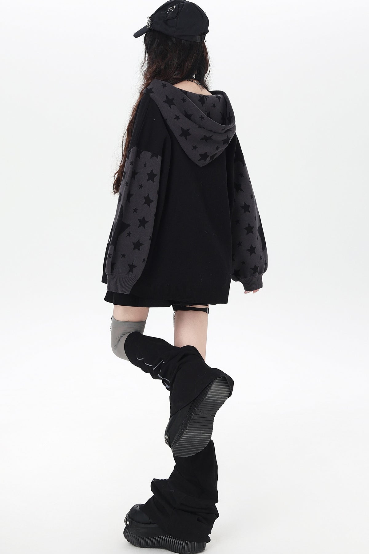 Night Stars Lantern Sleeve Cardigan