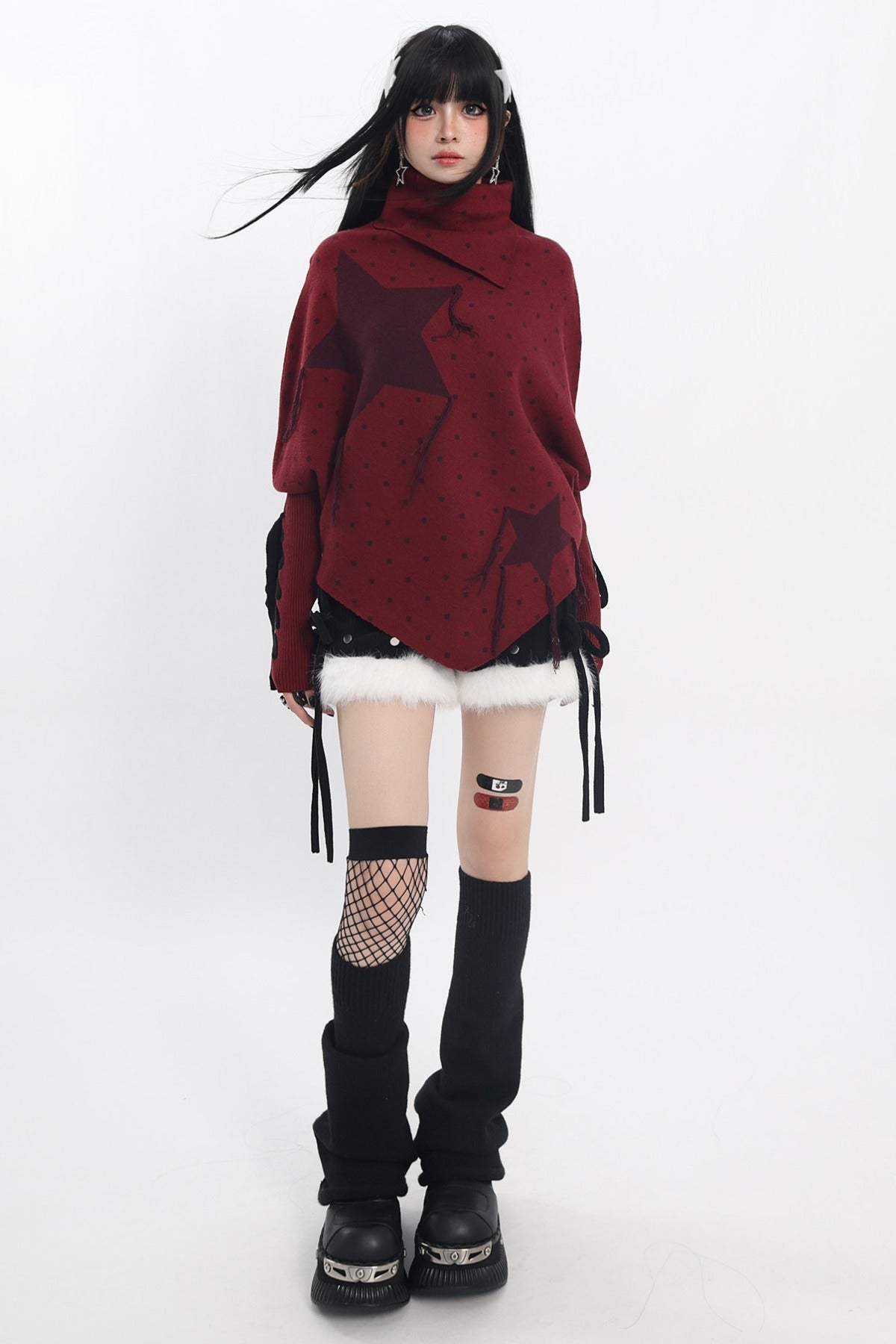 Polka Dot Star Knit Top