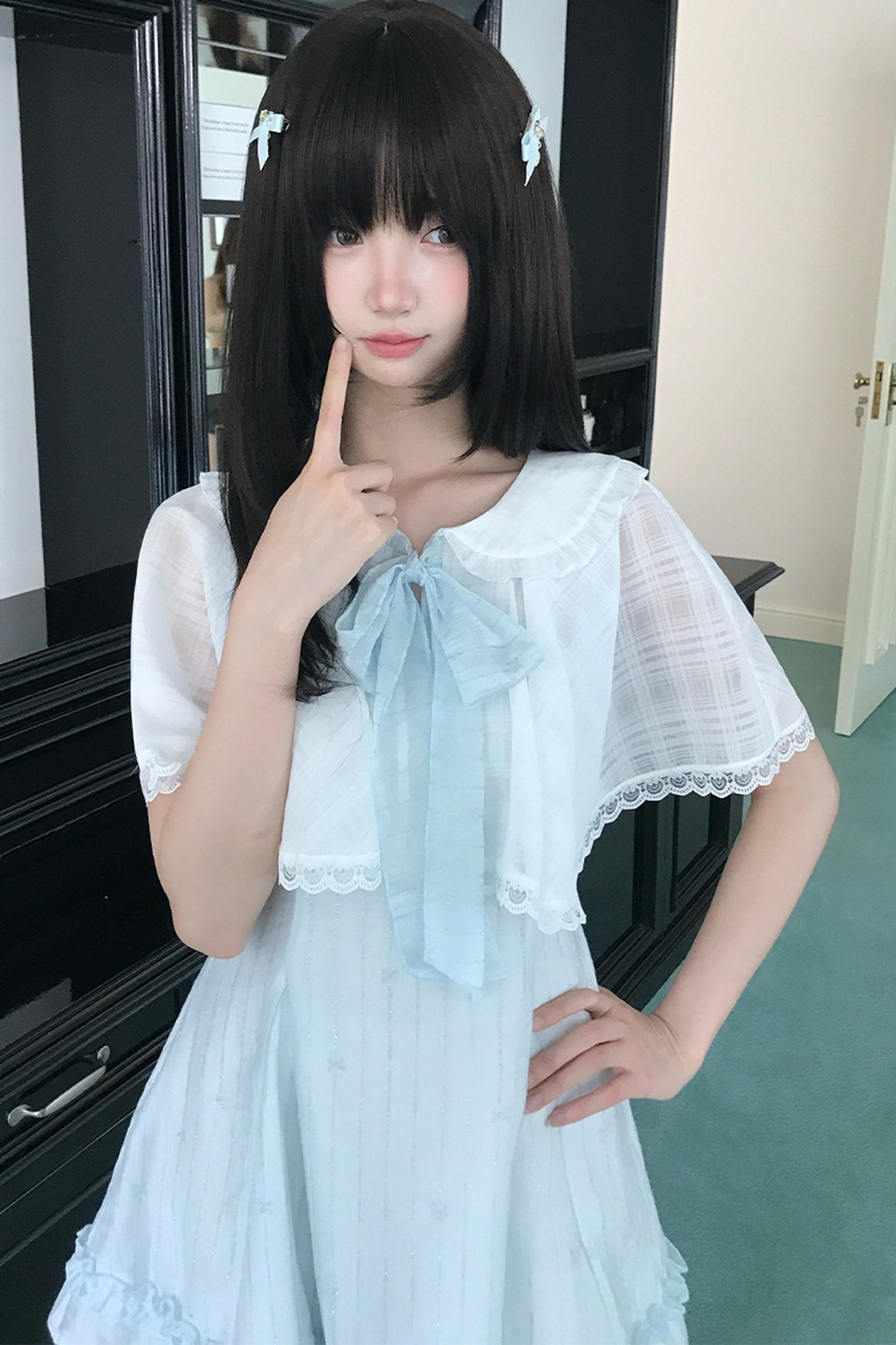 天使リボンのブルードールワンピース