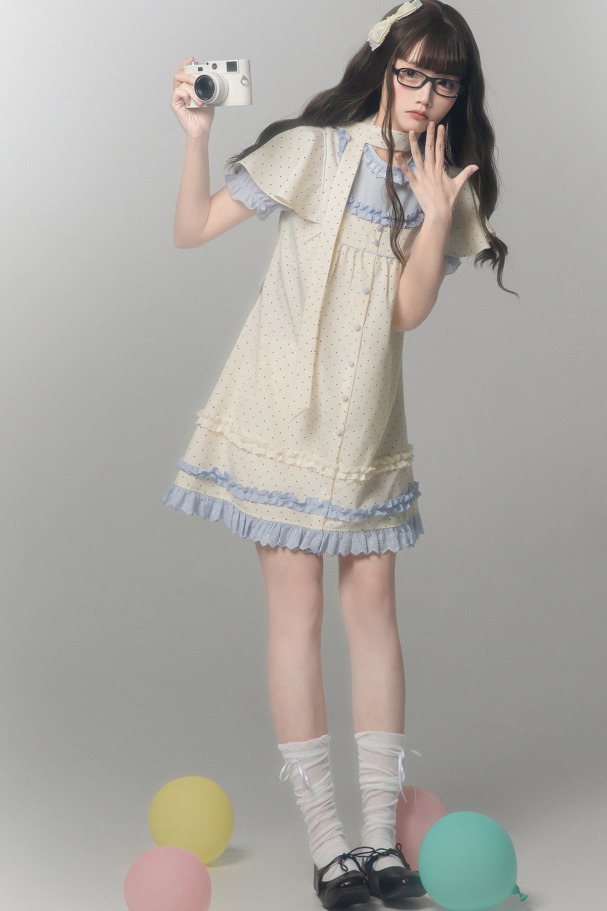 Aqua Polka Dot Dress