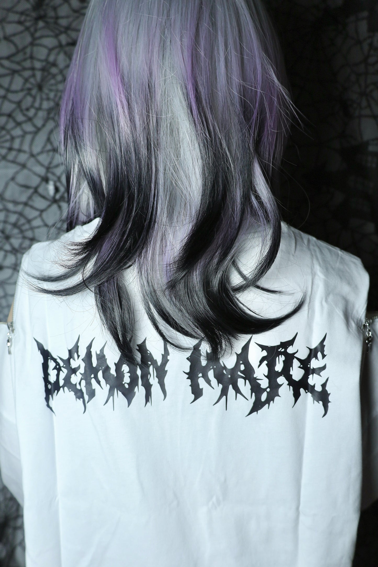 サブカルパンクオフショルTシャツ