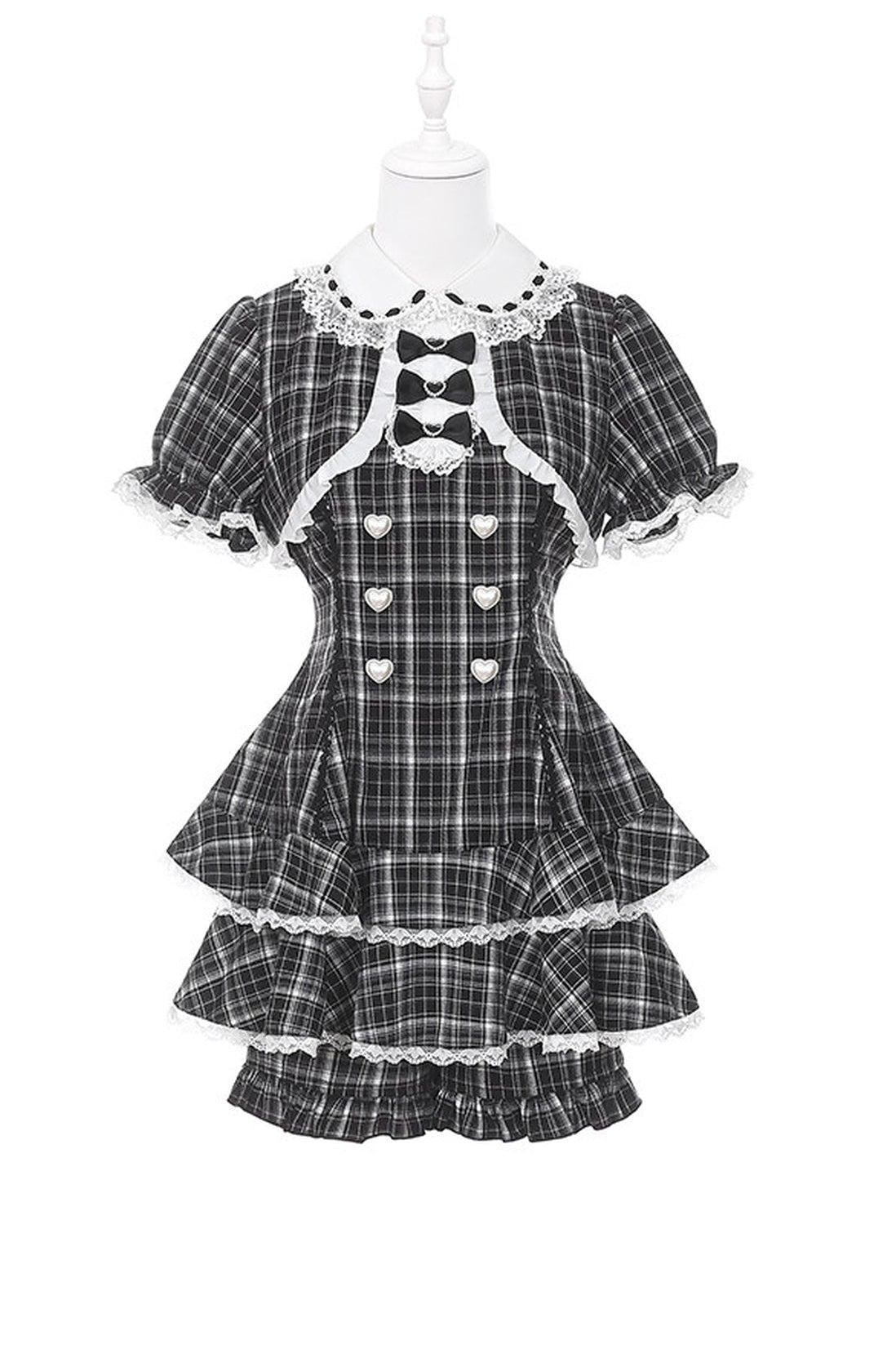 Checked Doll Jirai Kei Dress + Shorts