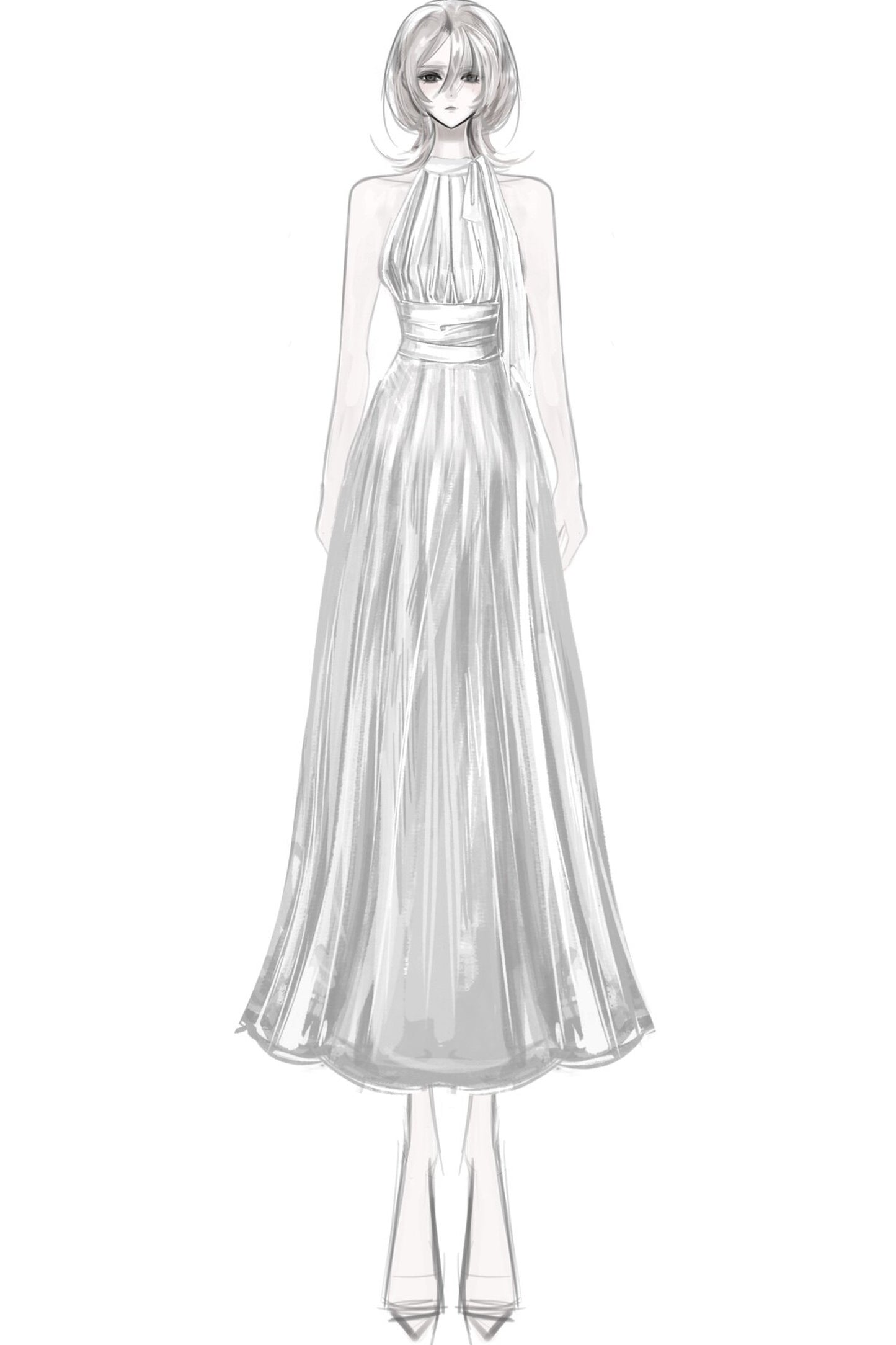 Elegantes Neckholder-Göttinnenkleid