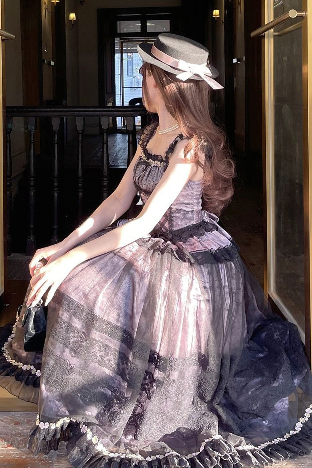 Misty Grape Garden Lolita Cami and Skirt Set-Up
