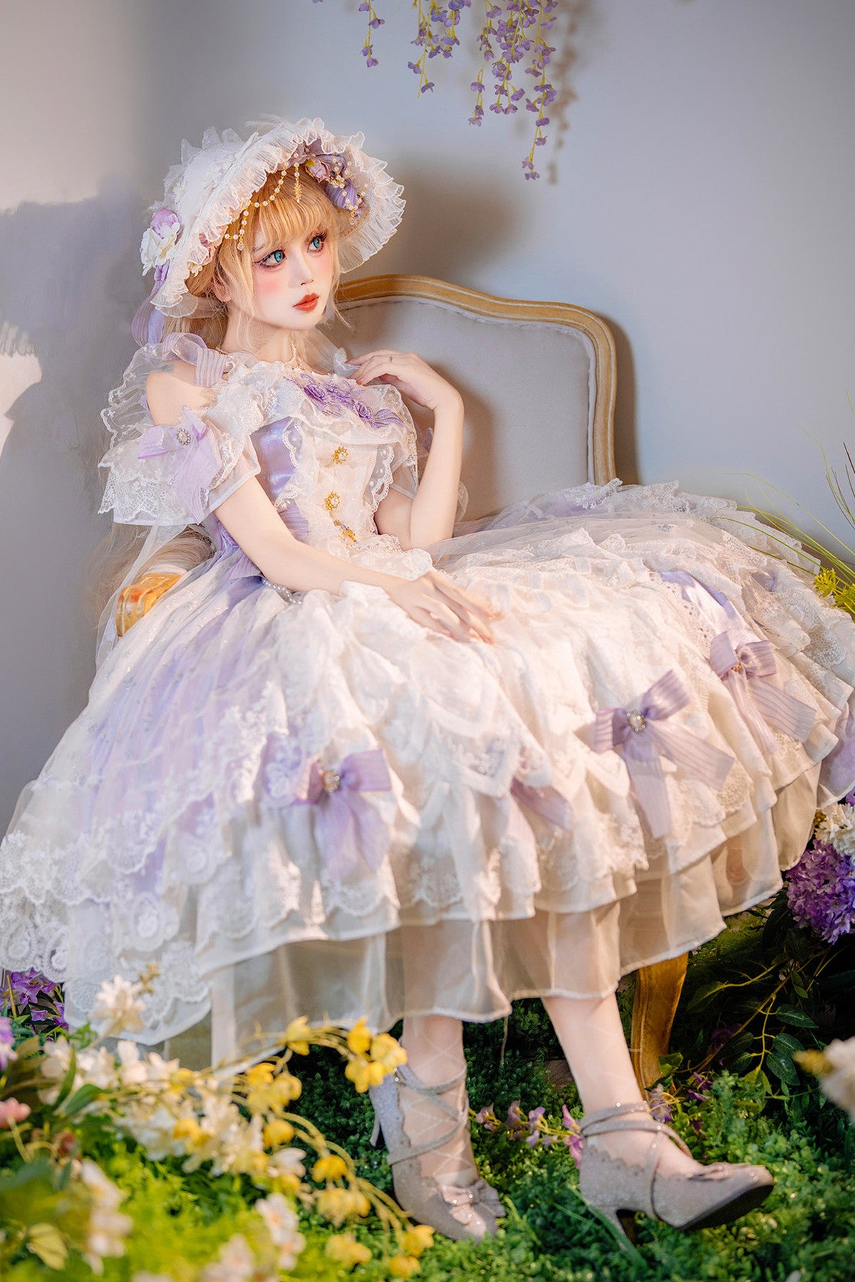 Geblümtes Lolita-JSK-Kleid