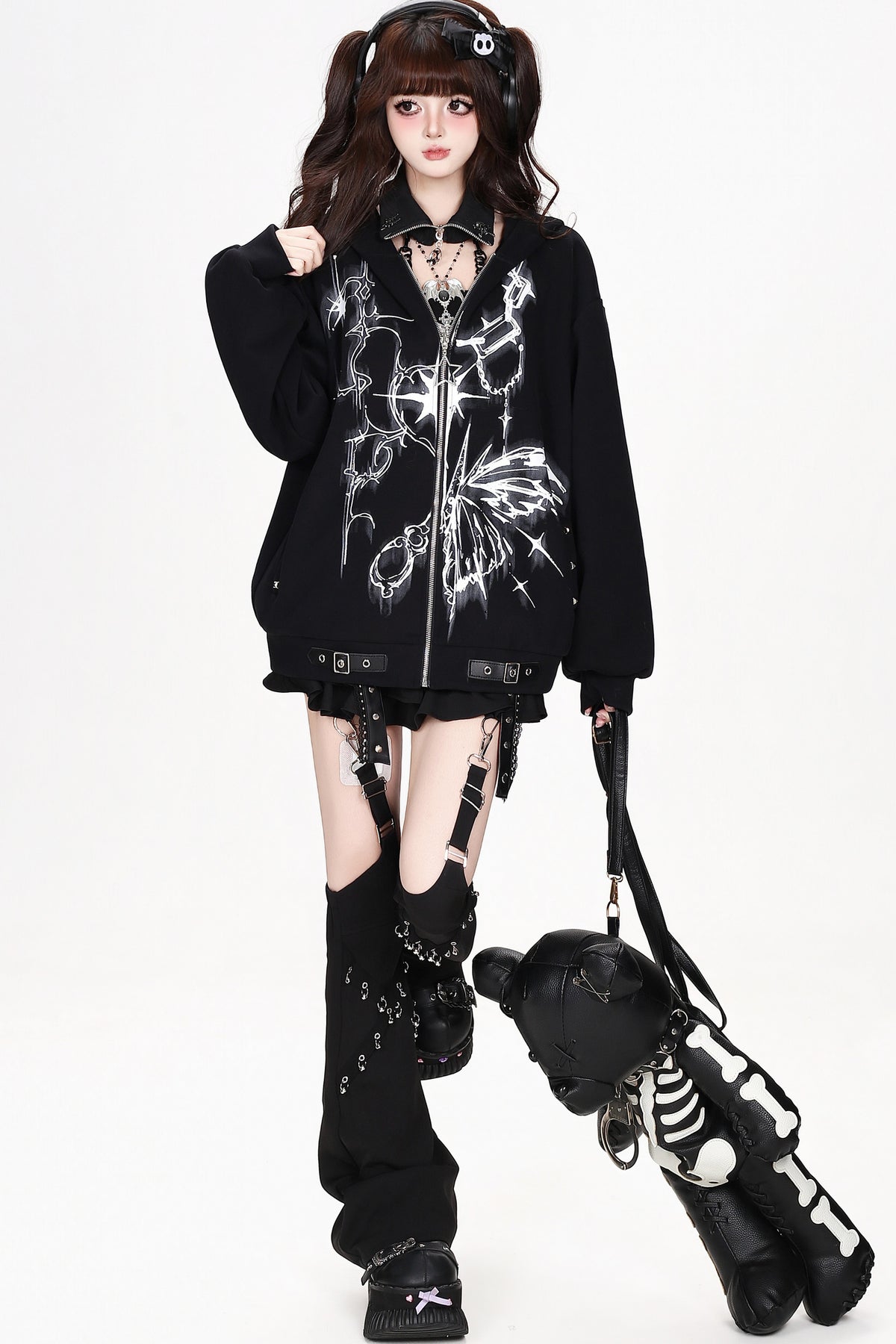 Butterfly Design Hooded Jacket