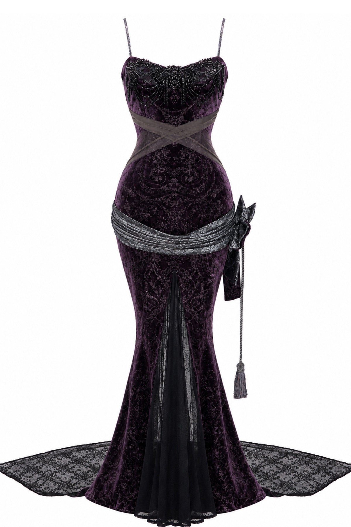 Robe sirène gothique en velours