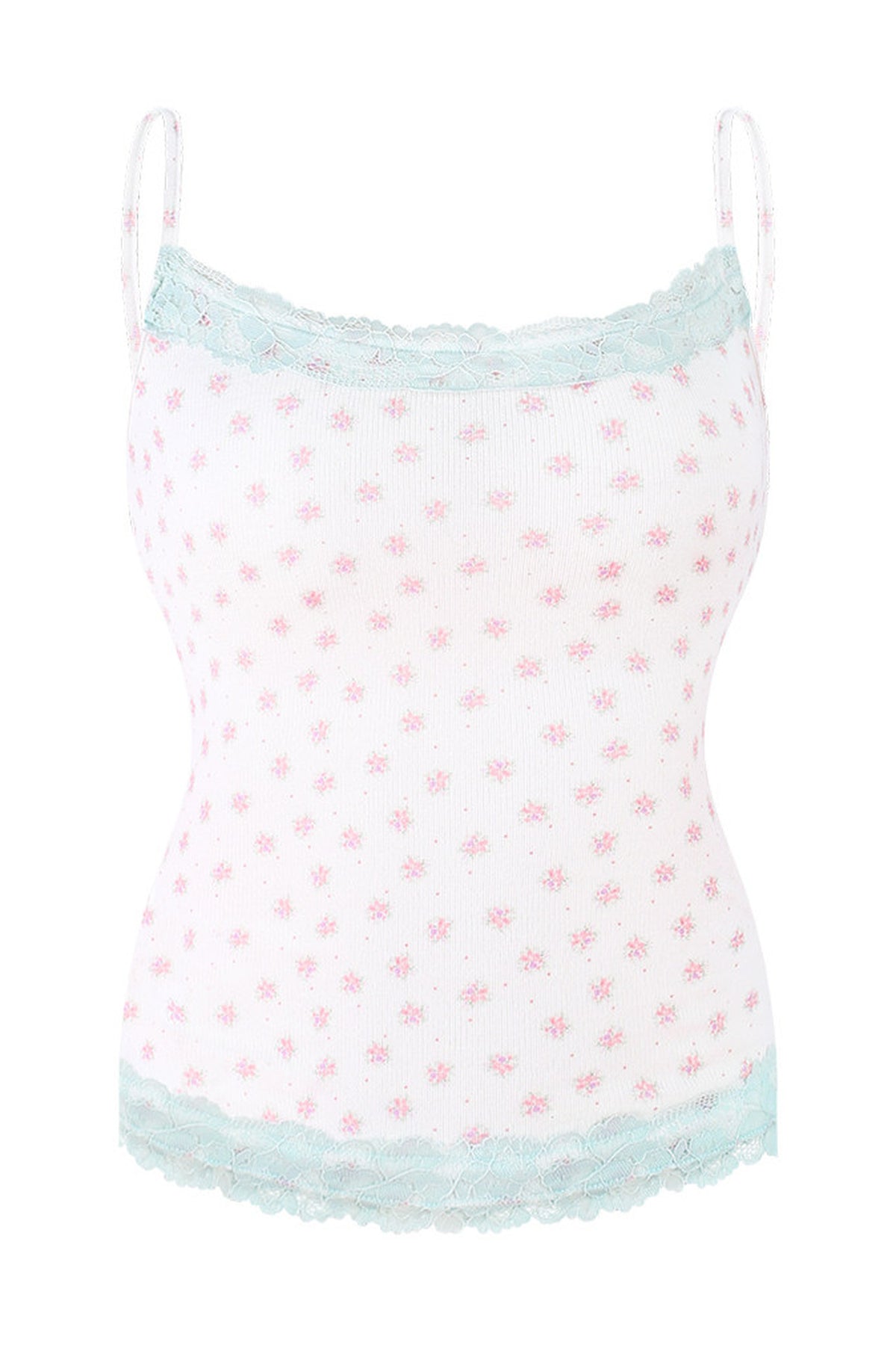 Pink Knitted Cardigan Floral Camisole and Skirt 3-Piece Set-Up