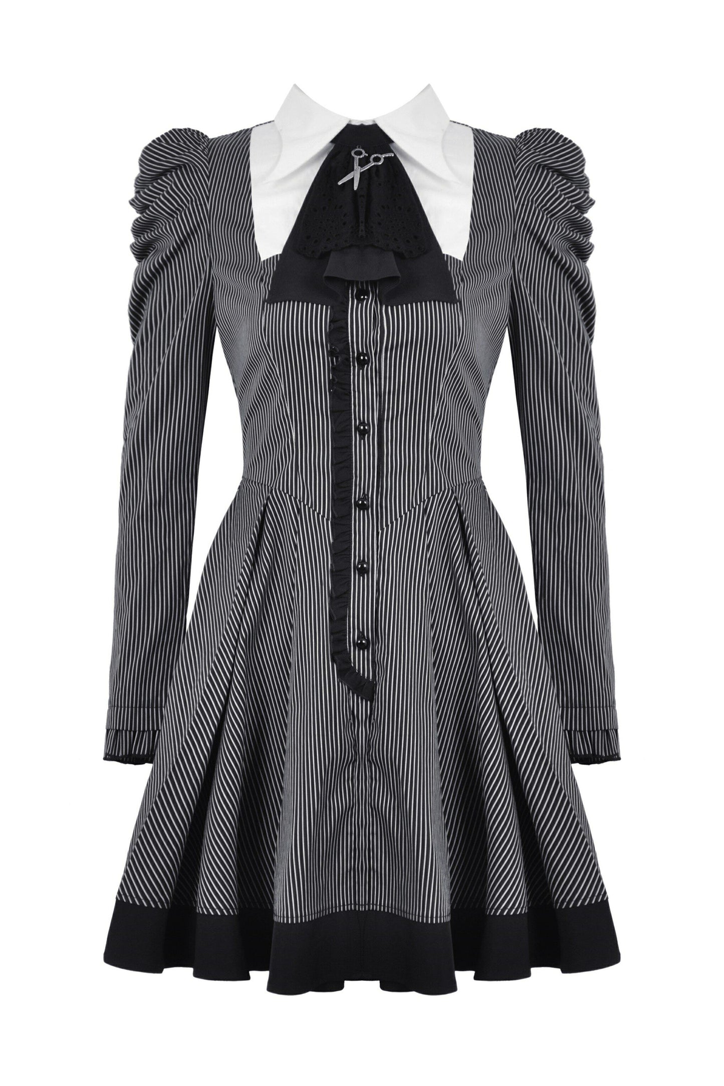 Gothic-Lady-Streifenkleid