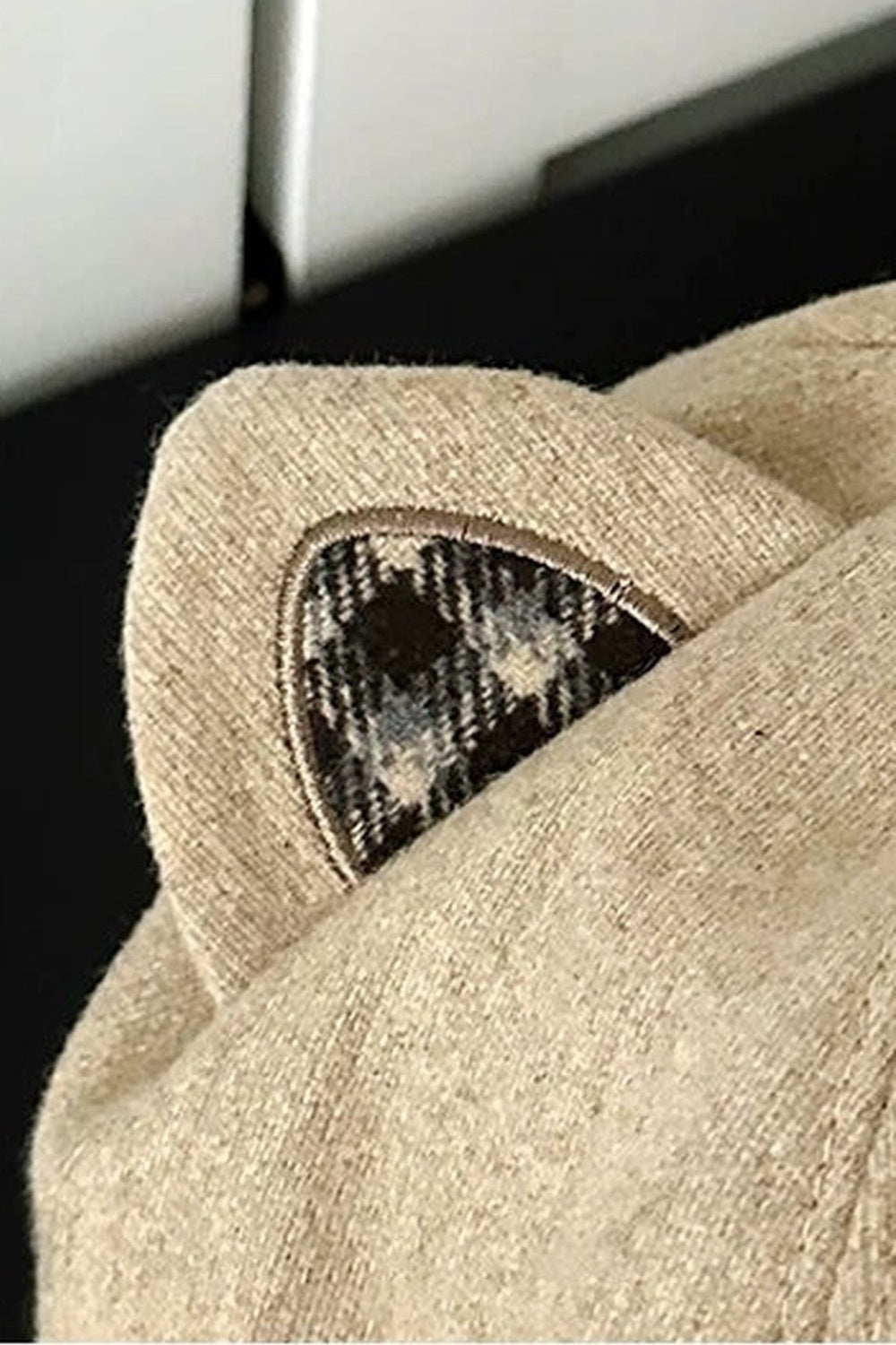 Plaid Star Cat Ear Octagonal Beret