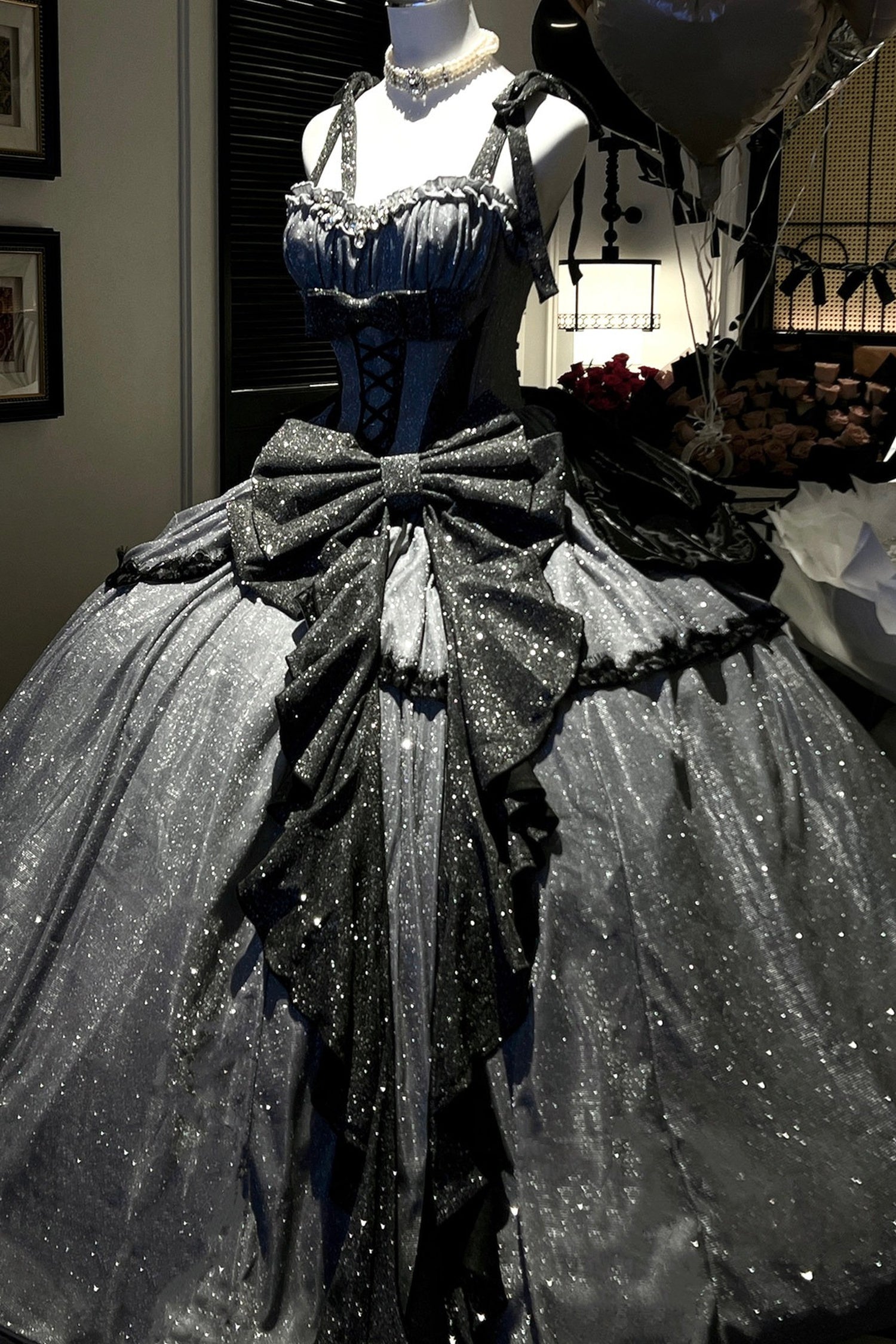 Stardust Ribbon Gothic Princess Dress – Belchic