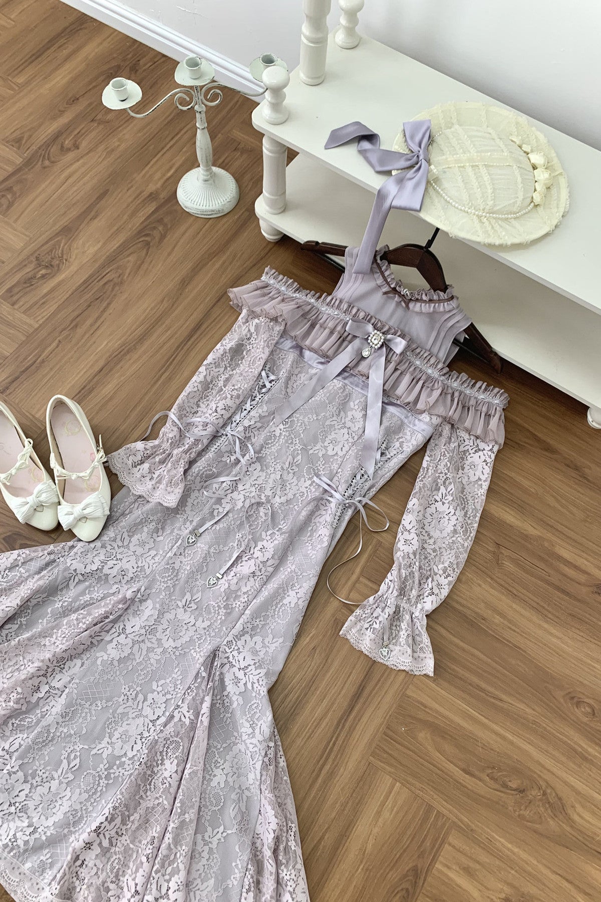 Purple Lace Mermaid Dress
