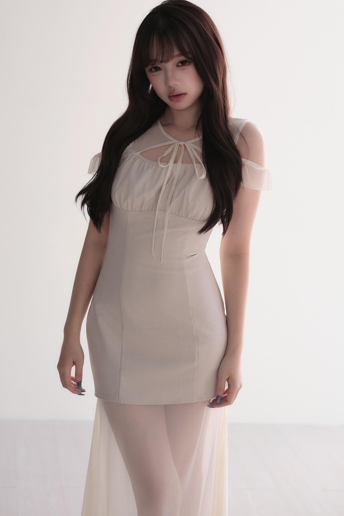Elegant Sheer Layered Maxi Dress