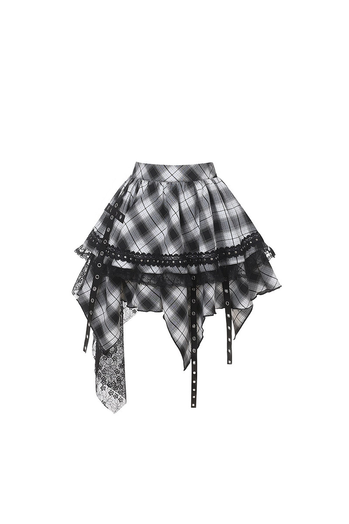 Dark Irregular Skirt Knit Top Set-Up
