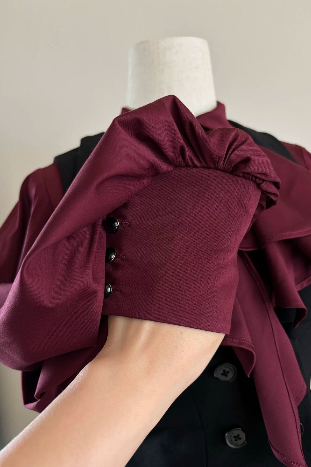 Gothic Ruffle Collar Long-Sleeved Shirt