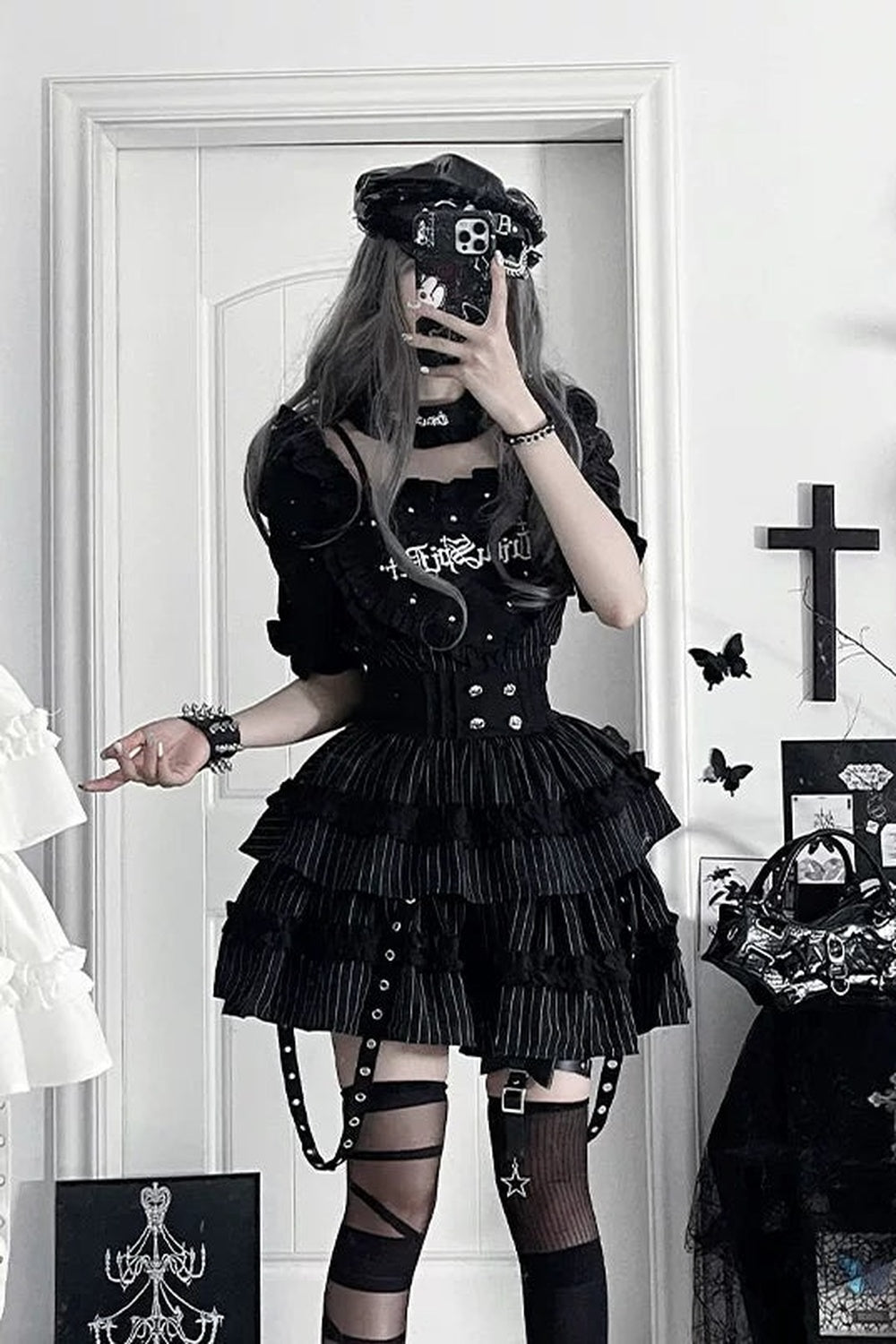 Subculture Gothic Print Dress