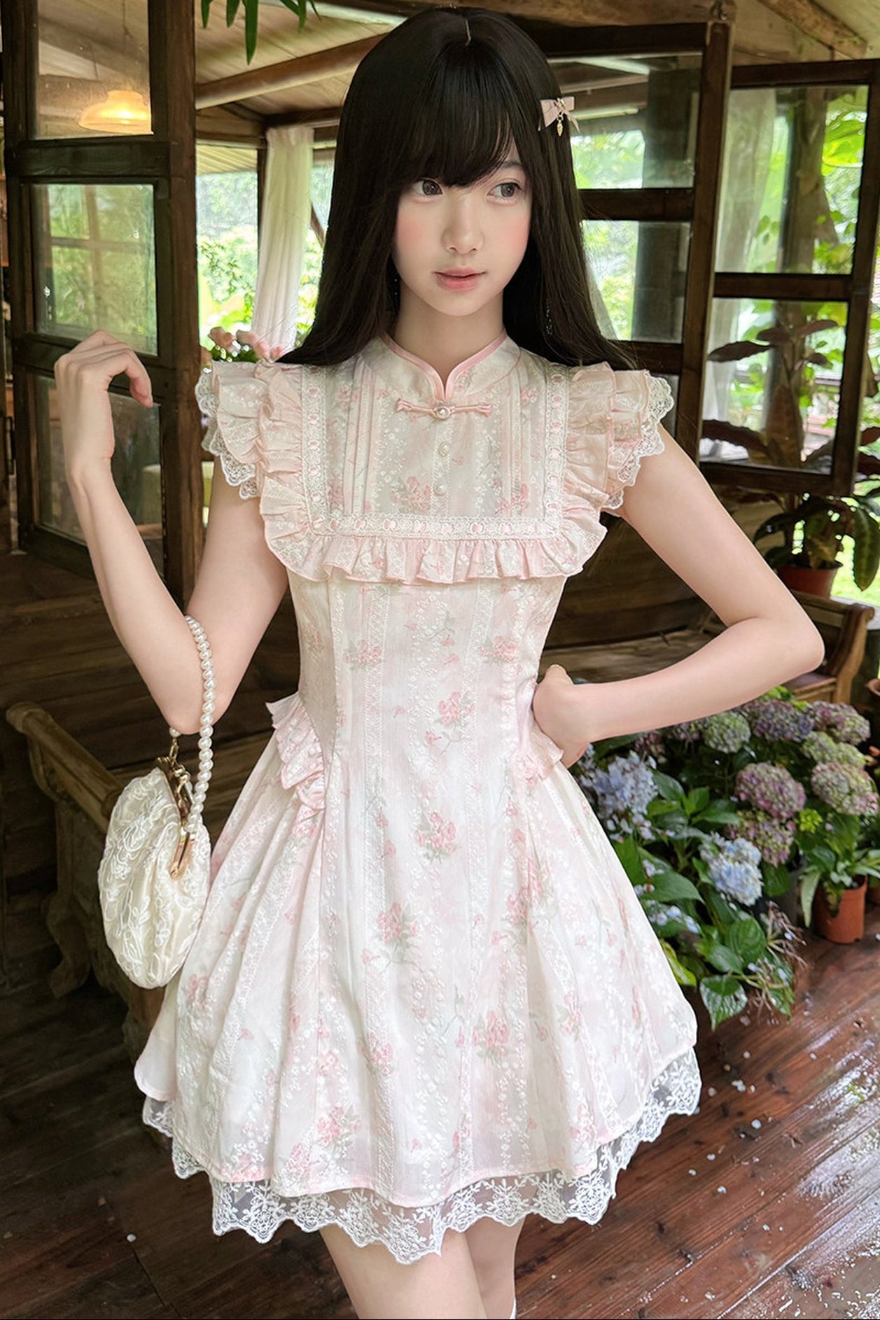 Floral Lace Princess Chinese-Style Dress – Belchic