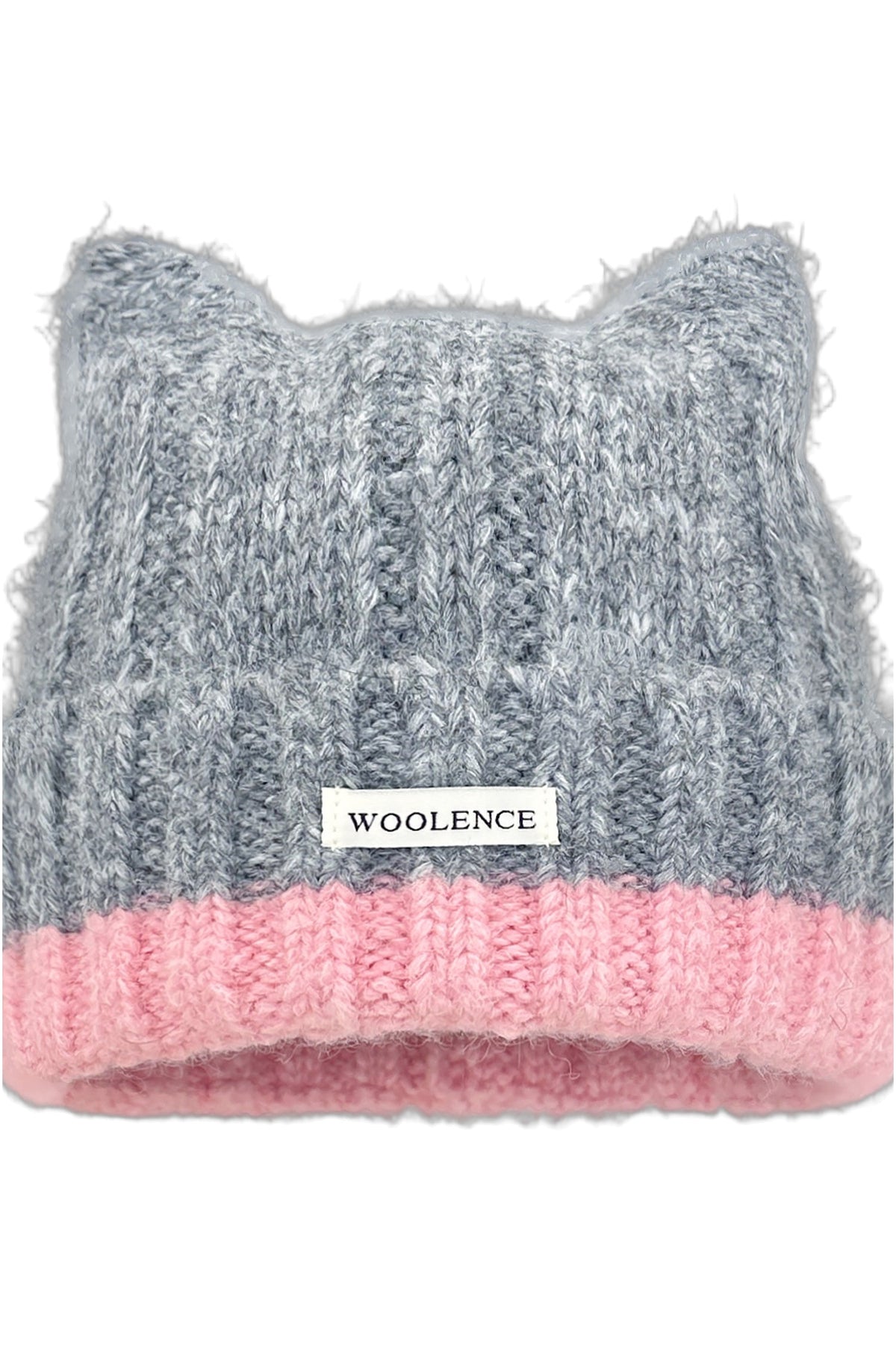Cat Ear Color-Blocked Knitted Hat