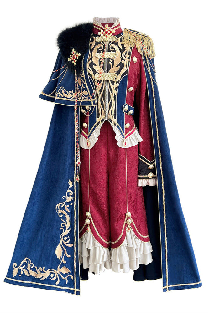 Royal Glory Medieval Court Prince Cape Suit