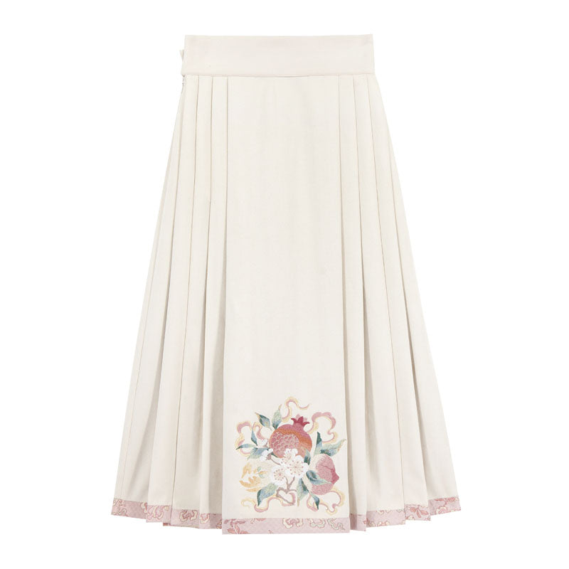 チャイニーズコントラストツイードスカートセットアップ