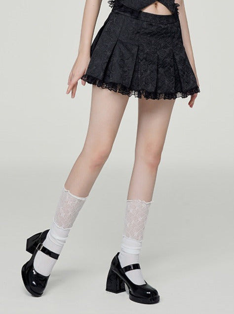 ブラックジャカードミステリアスローズセットアップ