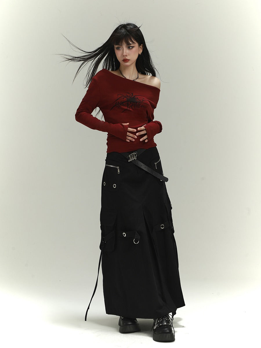 スイートスパイシーオフショルダーロンT