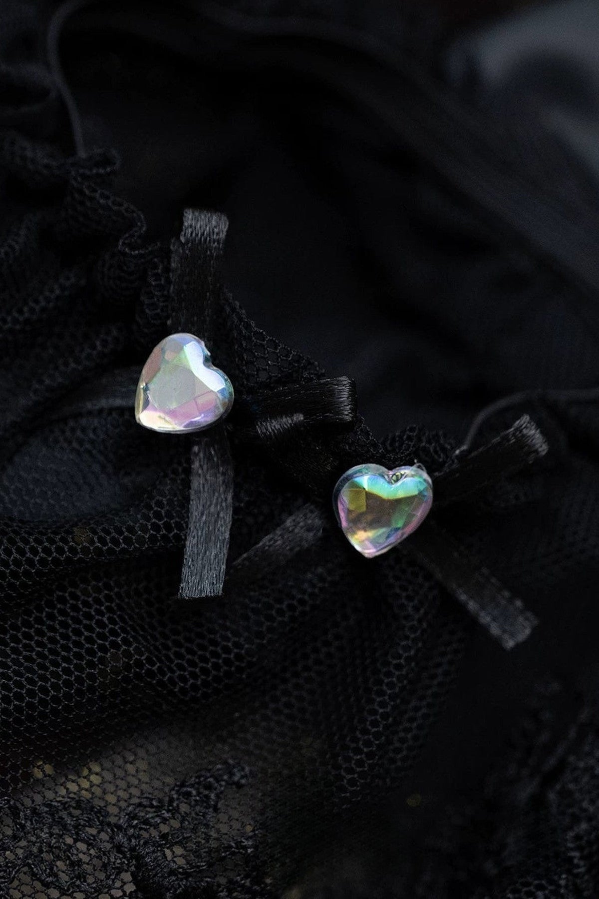 Heart Print Lace Trim Socks