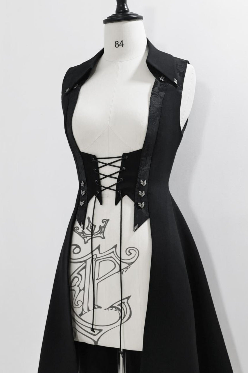 レッドブラック4.0レトロダークロングベストプリンスセットアップ