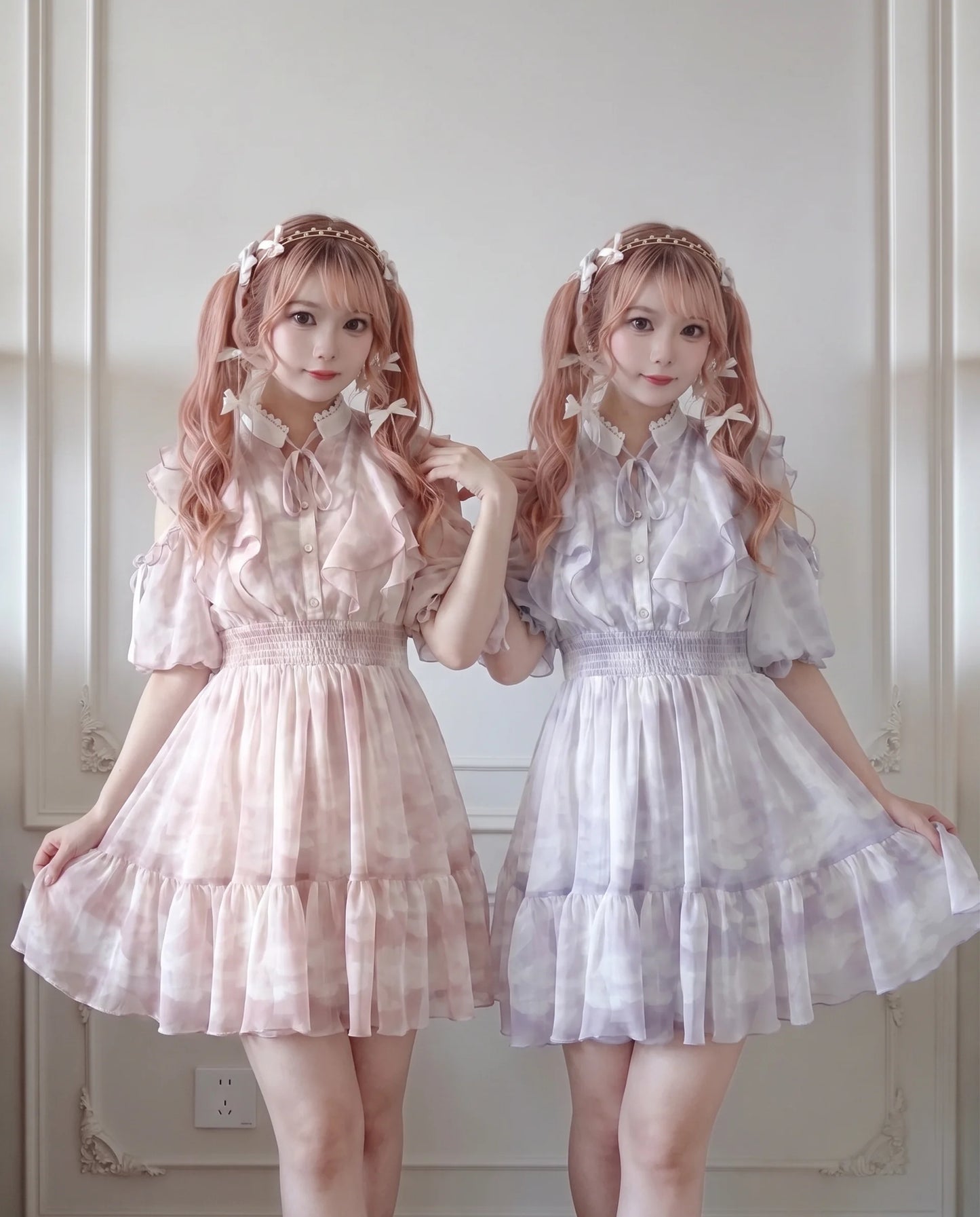 プリンセスフラワーシフォンワンピース
