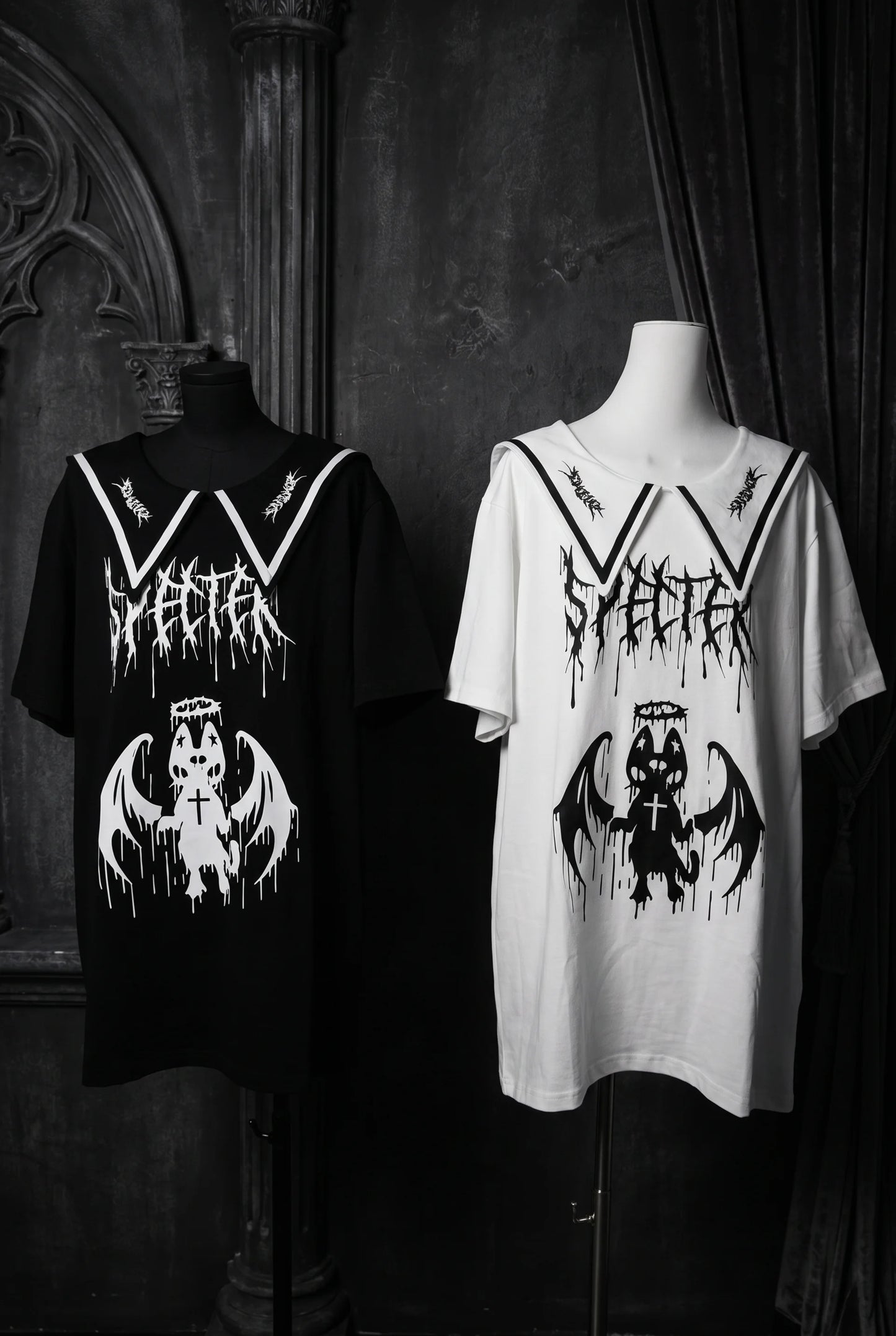 Teufelsgeist-Matrosenkragen-T-Shirt