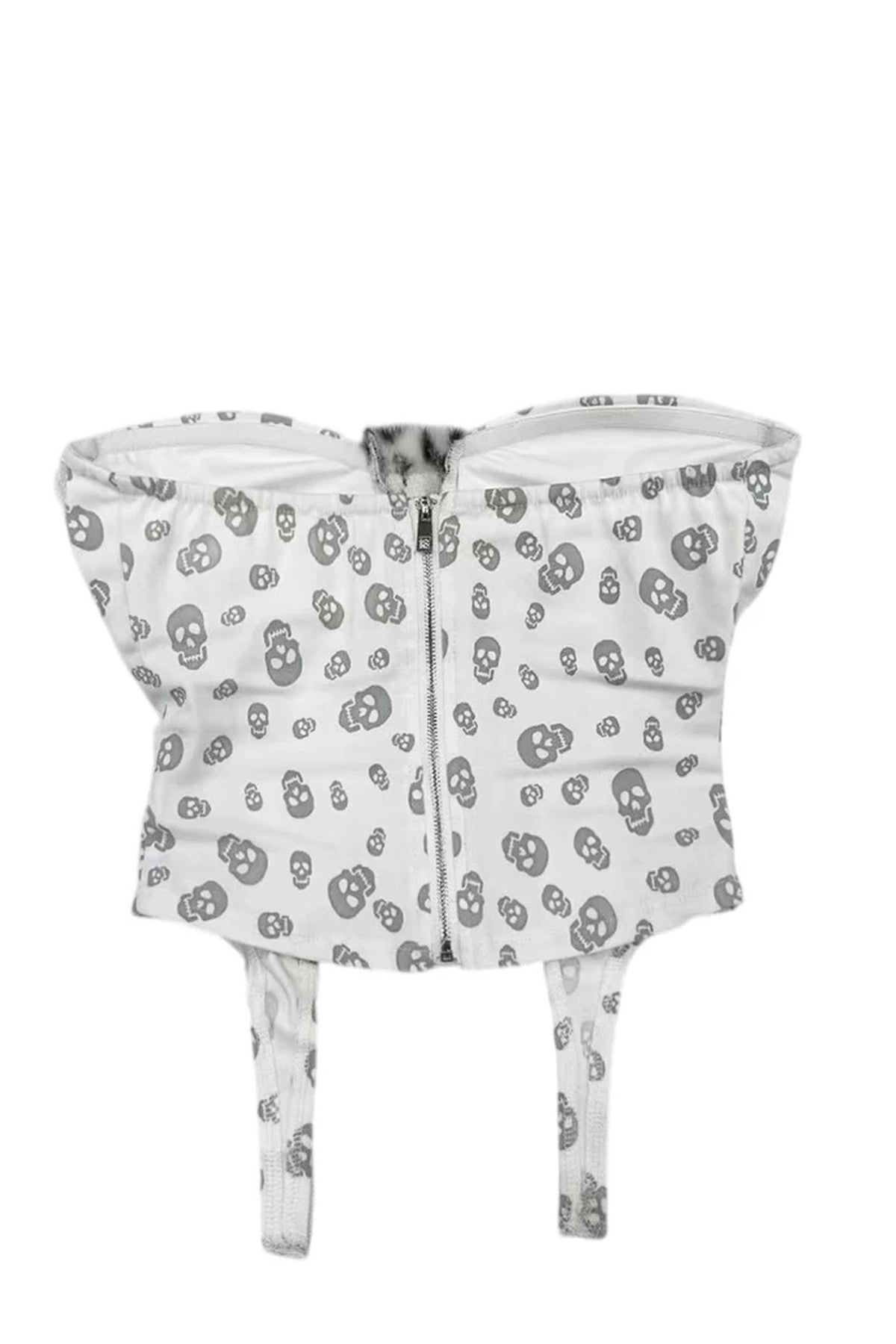 Haut bandeau rembourré asymétrique à imprimé léopard