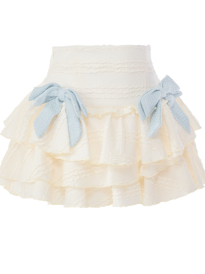 프릴드브레드스카트+블루드레드카라시아츠