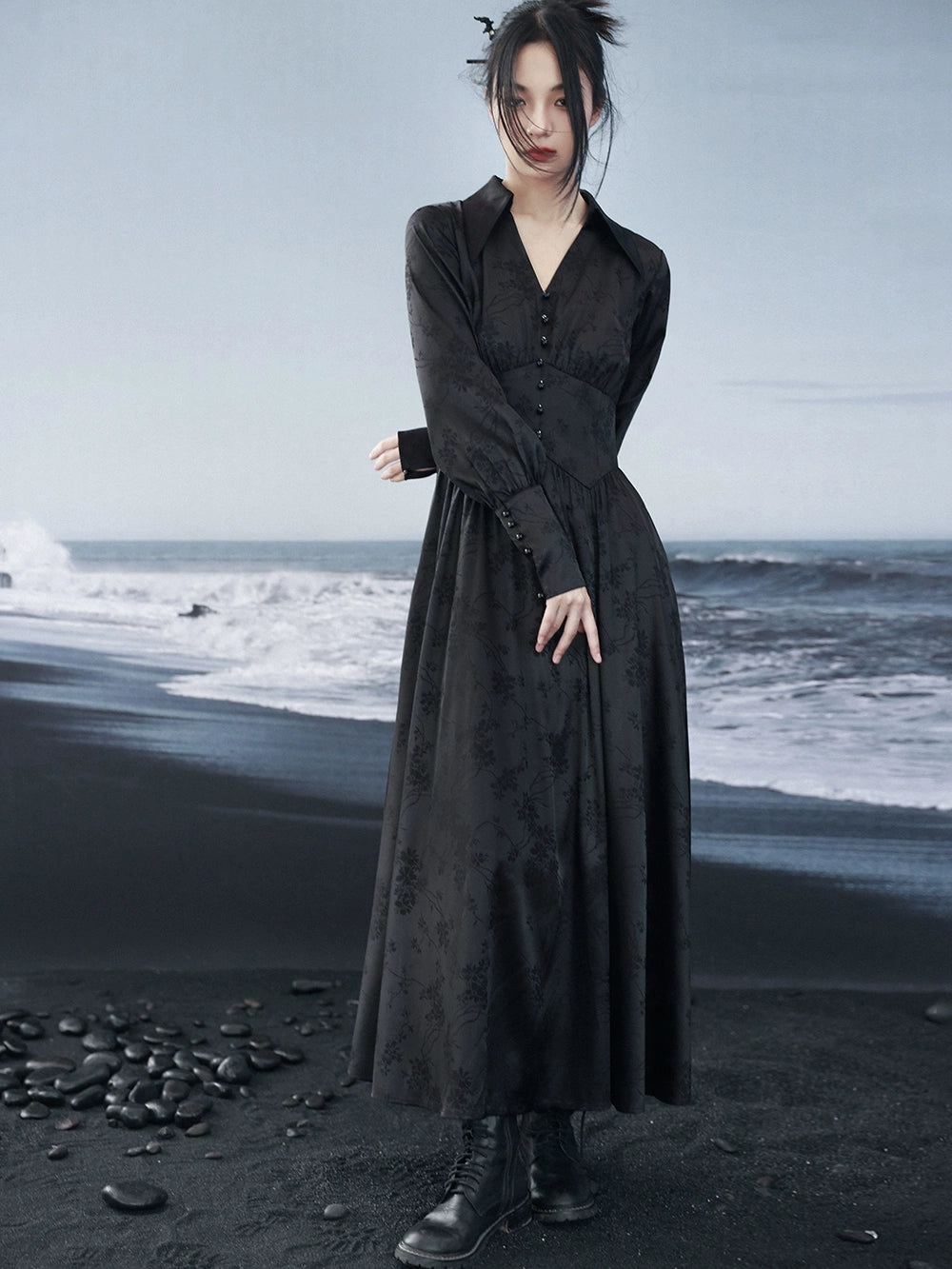 Waistmark 长款提花连衣裙