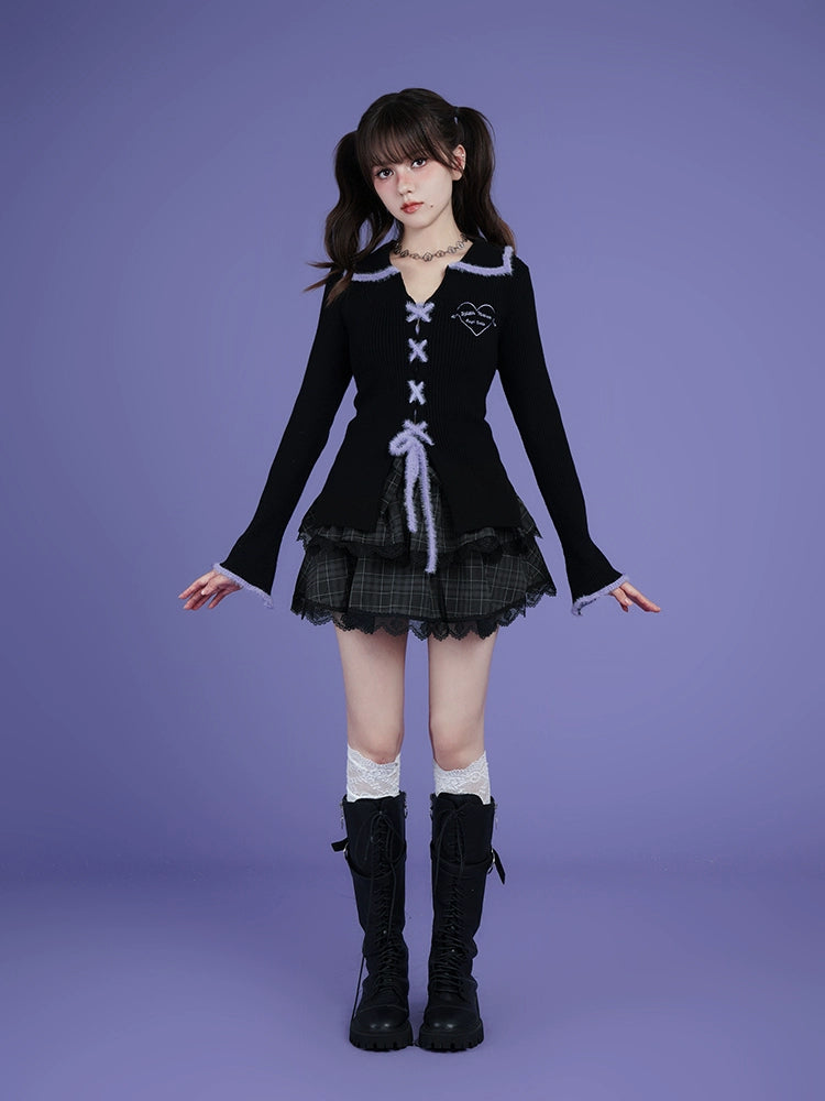 Girl Fighting Spirit Race Up Knit