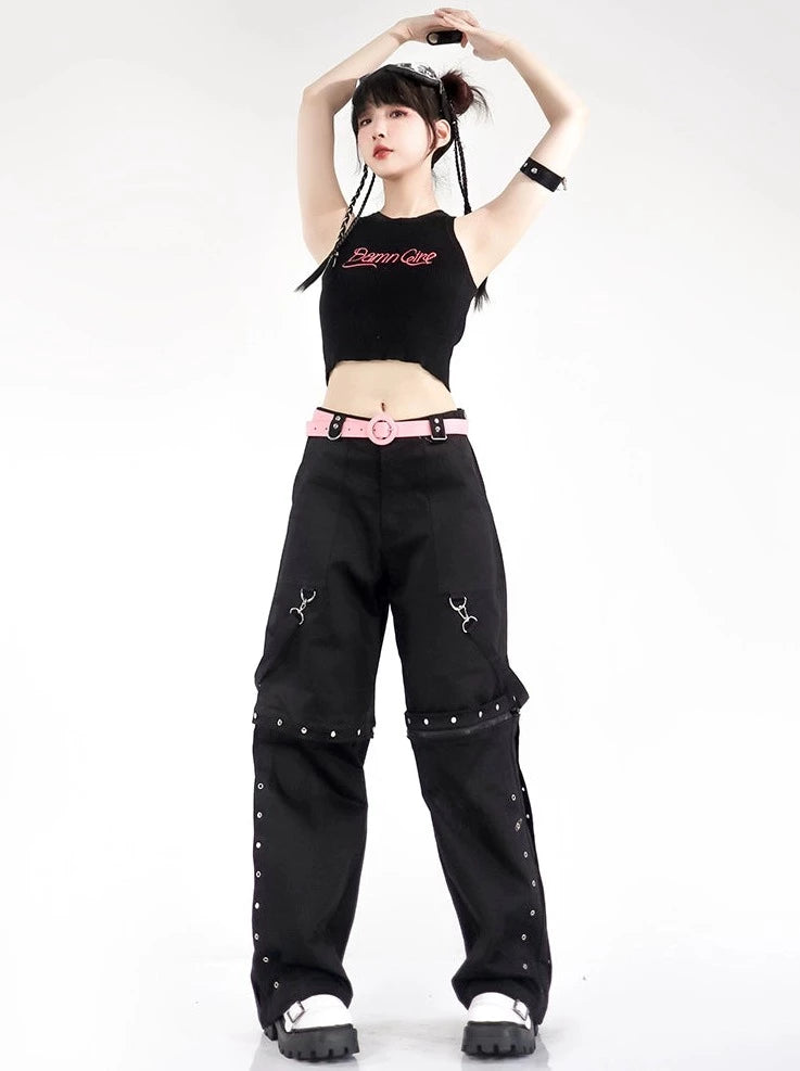 ブラックピンクサマーモードシパンツ