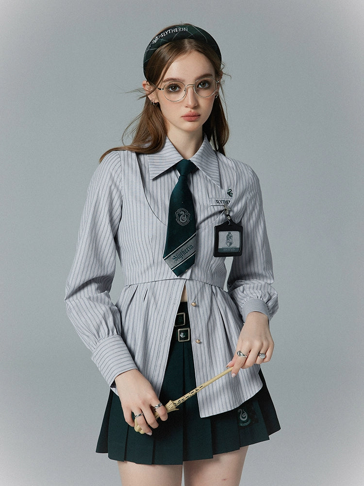 폴로 칼라 페이크 투피스 스트라이프 셔츠【예약상품】【예약상품】입니다.