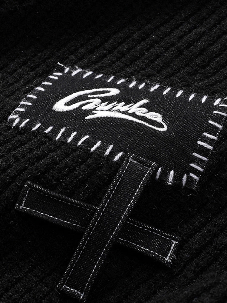 Loose Mode Dark V-Neck Vest