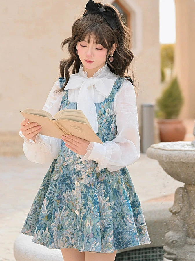 white christmas dresses Bow Tie Chiffon Dress