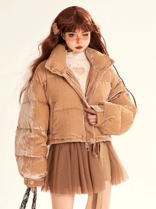 4-Color Love Lace High Neck Ruffle Top