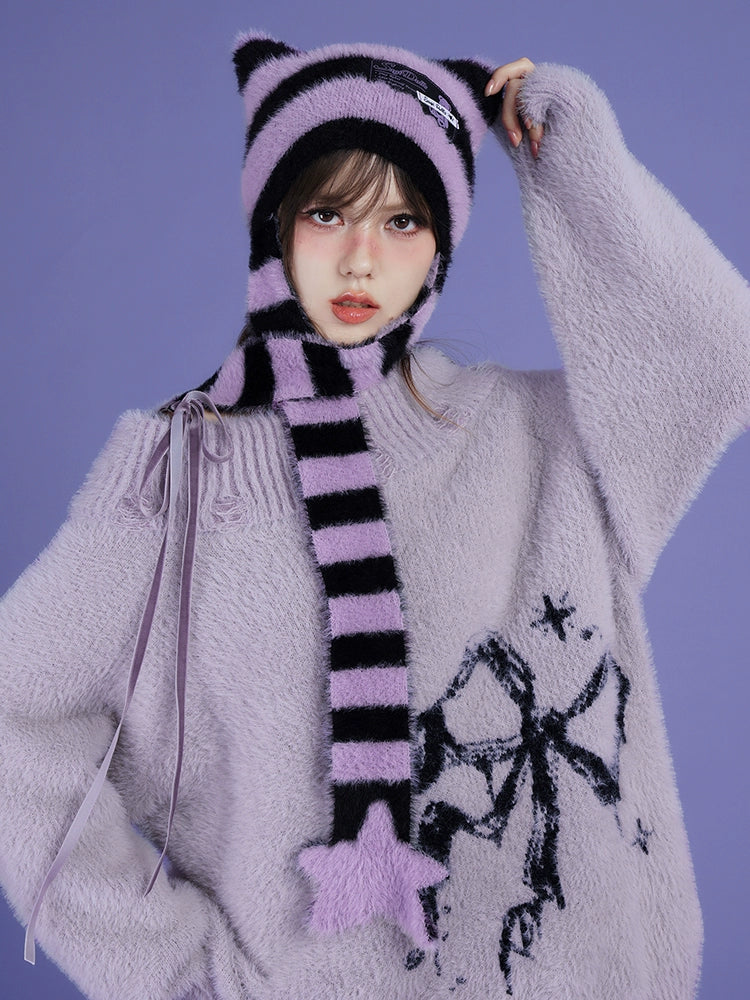 Border Dark Cart Long Hat