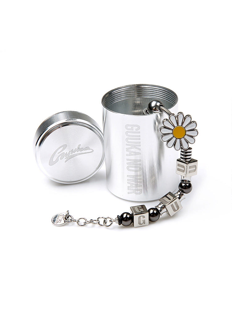 GUUKA潮牌小雏菊手链 ins周可宇同款嘻哈情侣方形logo手链 礼物百搭