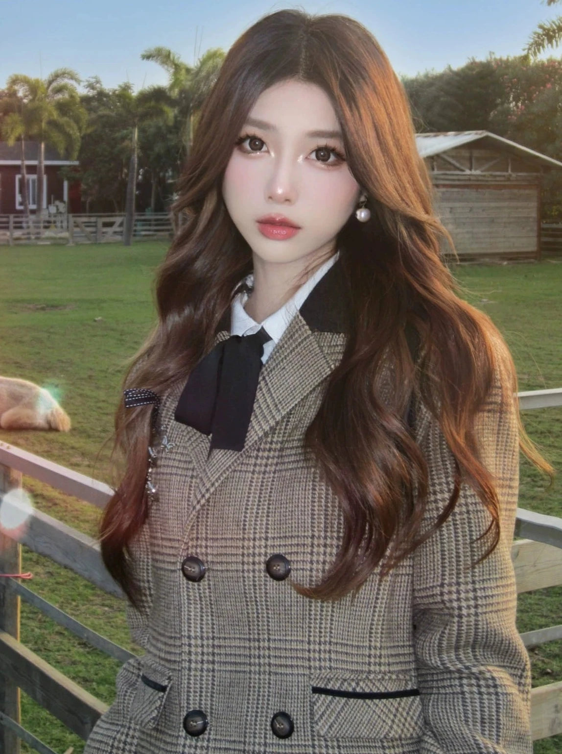 Art Girl Brown Jacket