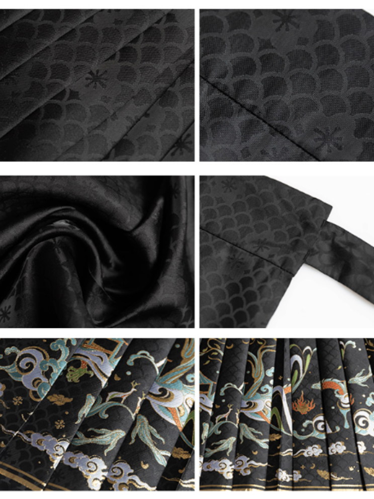 고양이 모양 7분 쉐이크 + 플리츠 스커트