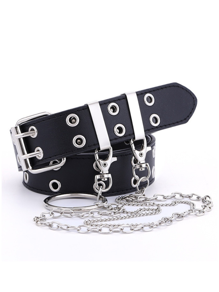 チャイナガレッジベルトスカートパンツセットアップ