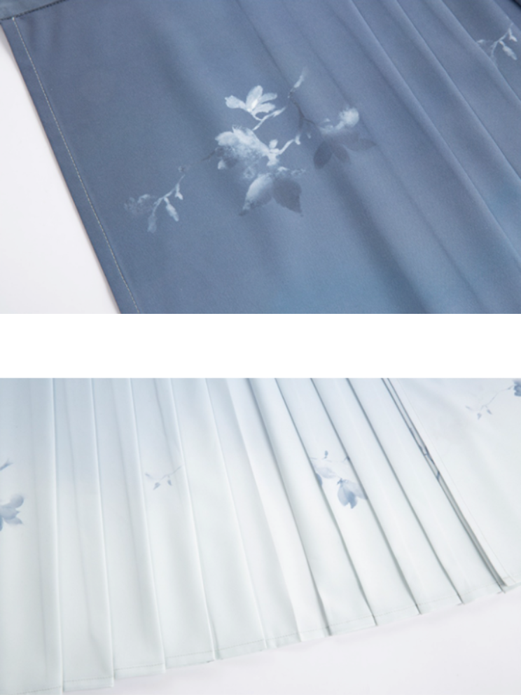 chinese retro blue flower setup